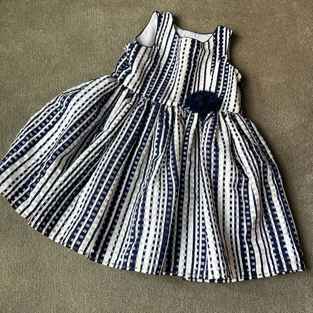 Pippa & Julie Blue Striped Dress - 6